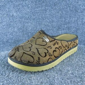 Geris Women Mule‎ Shoes Size 39 Medium Brown Fabric Slip On